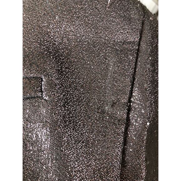 Ramy Brook Saylor Pant Glitter High Rise Skinny Leg Metallic Evening Black 0 - Picture 7 of 12